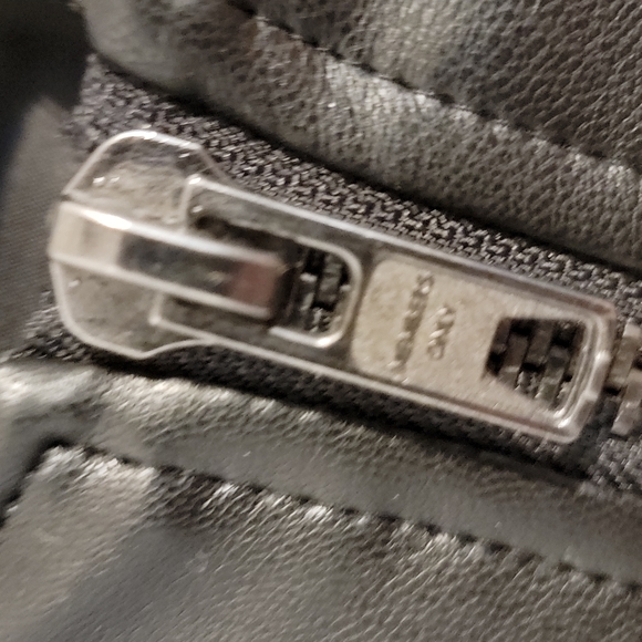 Members Only Elongated Leather Jacket Black Large - Picture 6 of 9